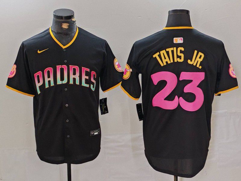 Men San Diego Padres #23 Tatis jr Black Jointly 2024 Nike MLB Jersey style 3